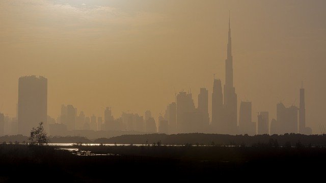 Free download dubai skyline haze hazy free picture to be edited with GIMP free online image editor