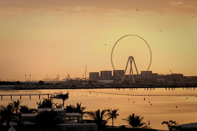 Free download dubai sunset uae architecture free picture to be edited with GIMP free online image editor