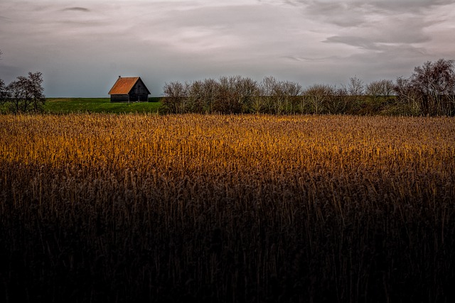 Free download dyke clouds barn landscape horizon free picture to be edited with GIMP free online image editor