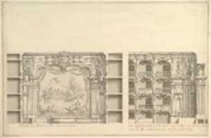 Free download Elevation of Proscenium According to New Design and Lateral View of Boxes free photo or picture to be edited with GIMP online image editor