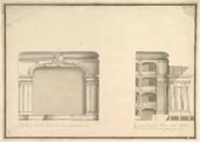 Free download Elevation of Proscenium and Lateral View free photo or picture to be edited with GIMP online image editor