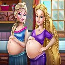 Elsa and Barbie Pregnant BFFs  screen for extension Chrome web store in OffiDocs Chromium