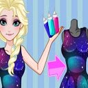 Elsa DIY Galaxy Dress  screen for extension Chrome web store in OffiDocs Chromium