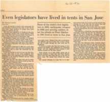 Free download Even legislators have lived in tents in San Jose (San Jose Mercury, December 10, 1982) free photo or picture to be edited with GIMP online image editor