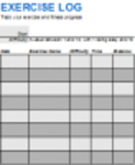 Free download Exercise Logs Microsoft Word, Excel or Powerpoint template free to be edited with LibreOffice online or OpenOffice Desktop online