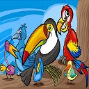 Exotic Birds Coloring  screen for extension Chrome web store in OffiDocs Chromium