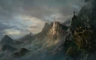 Free download Fantasy Mountain Castle - Concept Art free photo or picture to be edited with GIMP online image editor