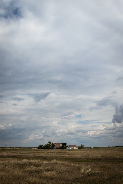 Free download field houses rural landscape sky free picture to be edited with GIMP free online image editor