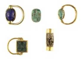 Free download Finger Ring Inscribed with the Cartouches of Hatshepsut and Thutmose III free photo or picture to be edited with GIMP online image editor