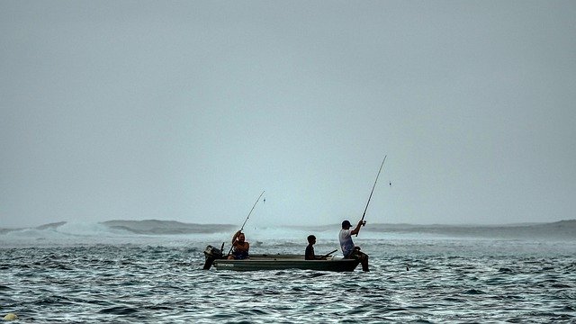 Free download fishermen boat fishing fishing rods free picture to be edited with GIMP free online image editor