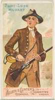 Free download Flint-Lock Musket, from the Arms of All Nations series (N3) for Allen & Ginter Cigarettes Brands free photo or picture to be edited with GIMP online image editor