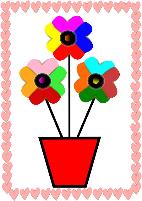 Free download Flowerpot Flower Pot Card - Free vector graphic on Pixabay free illustration to be edited with GIMP free online image editor