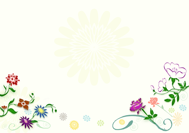 Free download Flowers Background Illustration -  free illustration to be edited with GIMP free online image editor