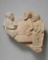 Free download Fragment of a limestone grave relief with a banquet scene free photo or picture to be edited with GIMP online image editor