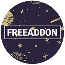 FreeAddon.com Space Galaxy Theme  screen for extension Chrome web store in OffiDocs Chromium