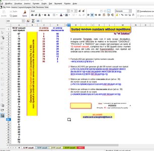 Free download Generatore di numeri random DOC, XLS or PPT template free to be edited with LibreOffice online or OpenOffice Desktop online