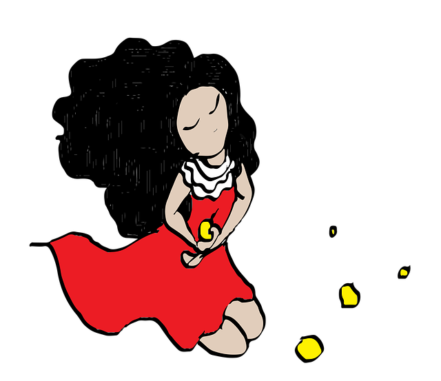 Free download Girl Red Dress Character -  free illustration to be edited with GIMP free online image editor