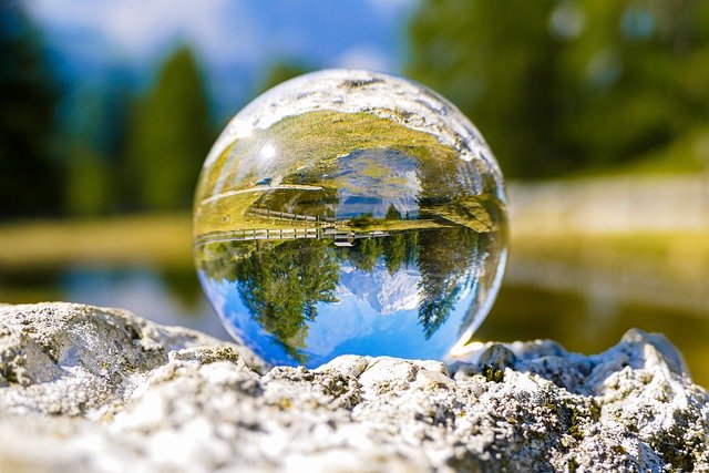 Free download glass sphere mountain lake free picture to be edited with GIMP free online image editor