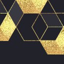 Gold Geometric  screen for extension Chrome web store in OffiDocs Chromium