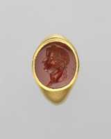 Free download Gold ring with carnelian intaglio portrait of the Emperor Tiberius free photo or picture to be edited with GIMP online image editor