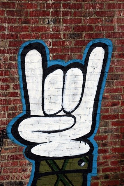 Free download graffiti hand sign corna free picture to be edited with GIMP free online image editor