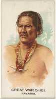 Free download Great War Chief, Navajos, from the American Indian Chiefs series (N2) for Allen & Ginter Cigarettes Brands free photo or picture to be edited with GIMP online image editor