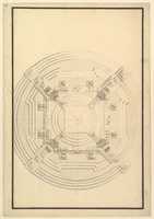 Free download Ground Plan for a Catafalque for a Duchess of Hanover, probably Sophia (1630-1714) the mother of George I of England free photo or picture to be edited with GIMP online image editor