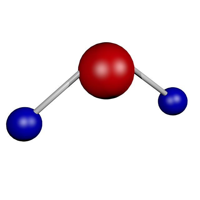 Free download H2O Water Molecule Structural -  free illustration to be edited with GIMP free online image editor