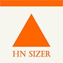 Hacker News Sizer  screen for extension Chrome web store in OffiDocs Chromium