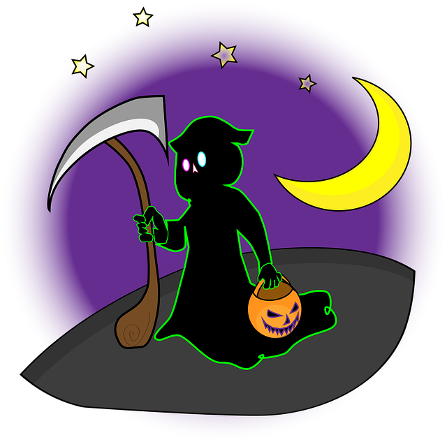 Free download Halloween Death Moon - Free vector graphic on Pixabay free illustration to be edited with GIMP free online image editor