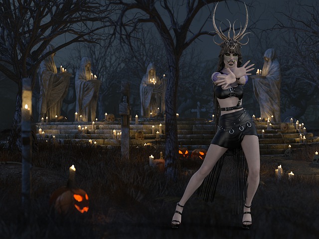 Free download halloween night woman horns witch free picture to be edited with GIMP free online image editor