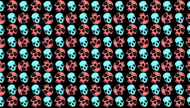 Free download halloween skulls wrapping paper free picture to be edited with GIMP free online image editor