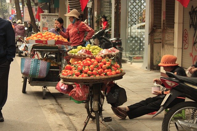 Free download hawker pedlar street vendor vietnam free picture to be edited with GIMP free online image editor