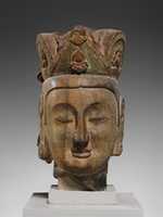 Free download Head of an Attendant Bodhisattva free photo or picture to be edited with GIMP online image editor