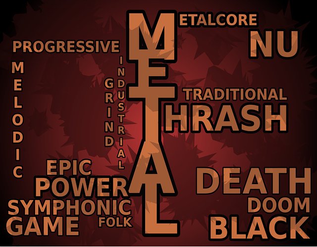 Free download Heavy Metal Sub Genres -  free illustration to be edited with GIMP free online image editor