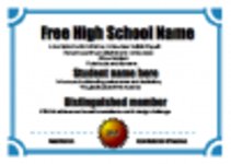 Free download High School Certificate Template Microsoft Word, Excel or Powerpoint template free to be edited with LibreOffice online or OpenOffice Desktop online