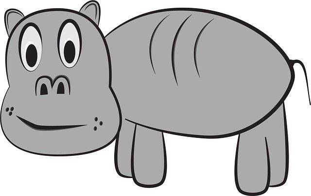 Descarga gratis Hippo Cartoon Cute - ilustración gratuita para ser editada con GIMP editor de imágenes en línea gratuito