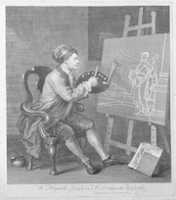 Free download Hogarth Painting the Comic Muse free photo or picture to be edited with GIMP online image editor