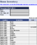 Free download Home Inventory Template DOC, XLS or PPT template free to be edited with LibreOffice online or OpenOffice Desktop online