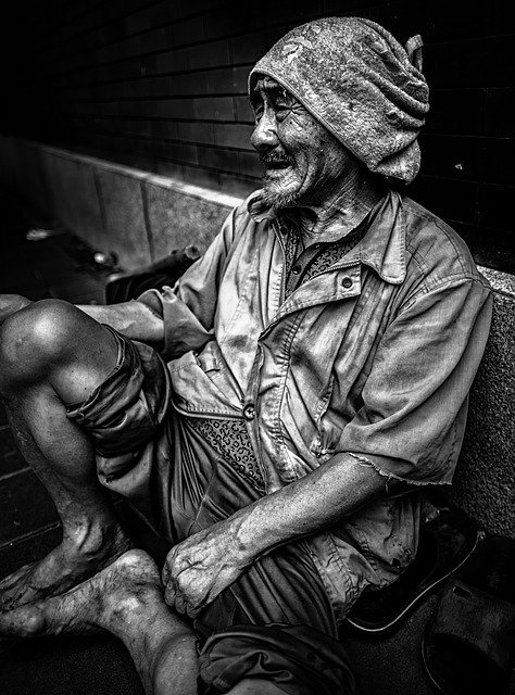 Free download homeless beggar poverty person free picture to be edited with GIMP free online image editor