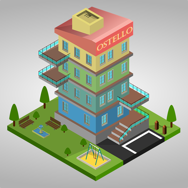 Free download Hostel 3D Isometric - Free vector graphic on Pixabay free illustration to be edited with GIMP free online image editor