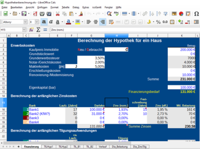 無料ダウンロードHypothekenberechnungDOC、XLS、またはPPTテンプレートは、LibreOfficeオンラインまたはOpenOfficeデスクトップオンラインで無料で編集できます