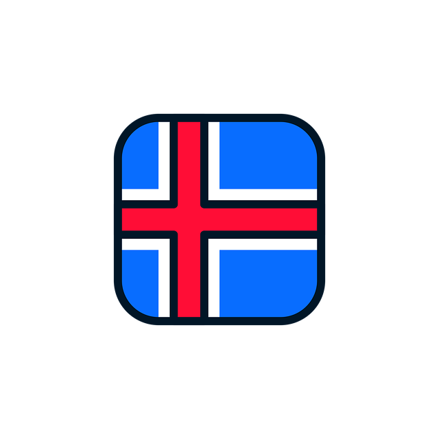 Free download Iceland Icon Flag -  free illustration to be edited with GIMP free online image editor