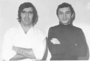 Free download ILIJA JORGA I RADOMIR MUDRIC Januar 1976 U Podrumu Zgrade Na N. BGD. free photo or picture to be edited with GIMP online image editor