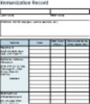 Free download Immunization Record DOC, XLS or PPT template free to be edited with LibreOffice online or OpenOffice Desktop online