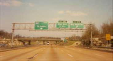 Free download Interstate 44 East at Exit 278, Big Bend Rd exit (1991)  free photo or picture to be edited with GIMP online image editor