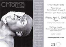 Free download Invite to Launch of Chroma, Issue 2 free photo or picture to be edited with GIMP online image editor