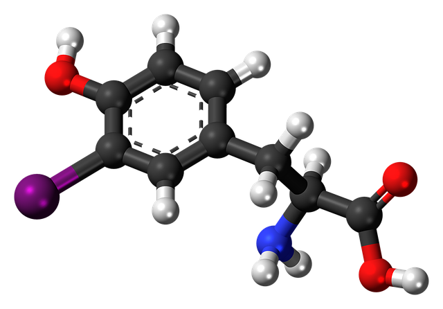 Gratis download Iodotyrosine Molecule Chemistry - gratis illustratie om te bewerken met GIMP gratis online afbeeldingseditor