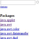 Javadoc Search Frame-Bildschirm für den Erweiterungs-Chrome-Webshop in OffiDocs Chromium