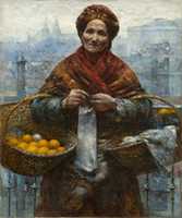 Free download Jewish Woman with Oranges free photo or picture to be edited with GIMP online image editor